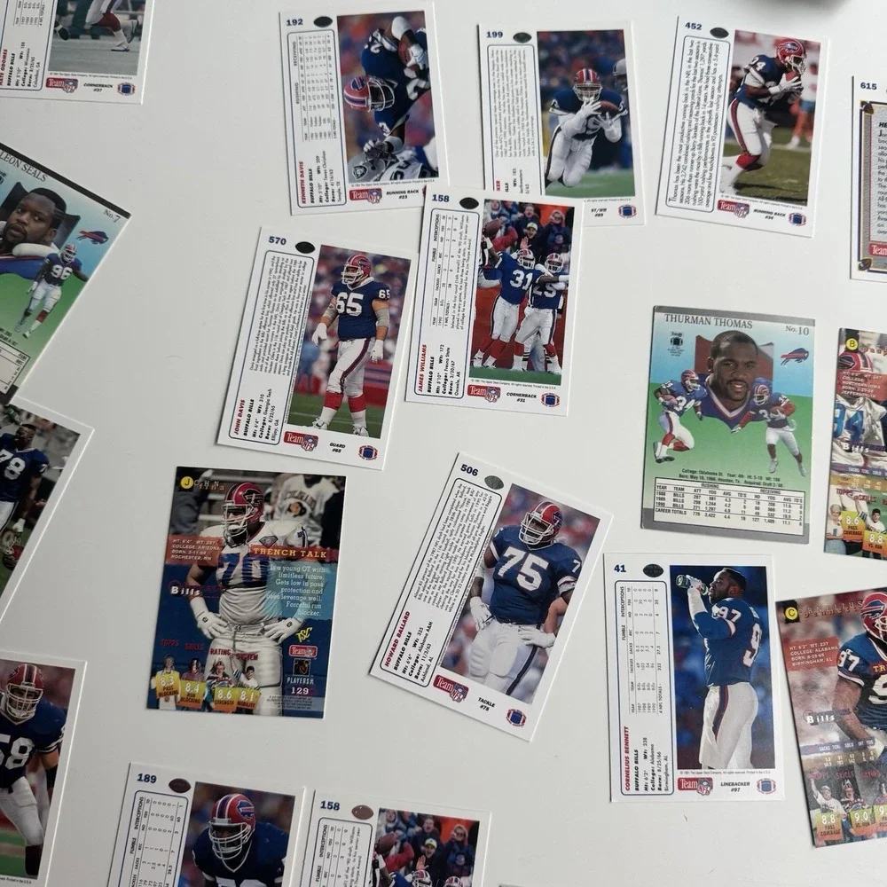 Buffalo Bills Football Card Lot (25) Bruce Smith Thurman Thomas Reich